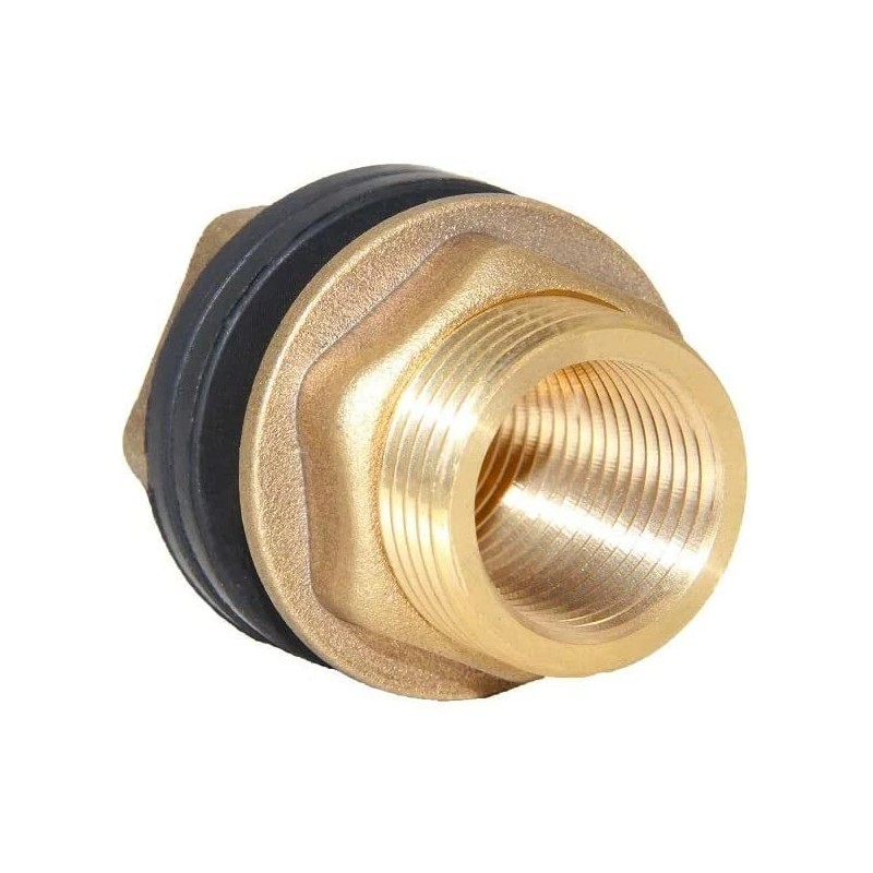 sashow 1-1/2" Female 2" Male Soild Brass Water Tank Connector