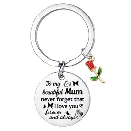 MADHAHEFU To Mum Keyring Mother's Day Gifts for Mum Gifts from Daughter I Love You Gifts for Mum Birthday Gifts for Mum Present