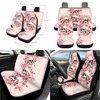 STUOARTE Skull Cherry Blossom Printed Car Seat Cover Full Set,