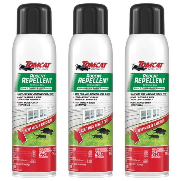 Tomcat Tomcat Repellents Rodent Repellent Continuous Spray, 3-Pack, 14 oz