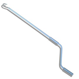 Awning Crank 80–160 cm, Butcher Hook, Grey