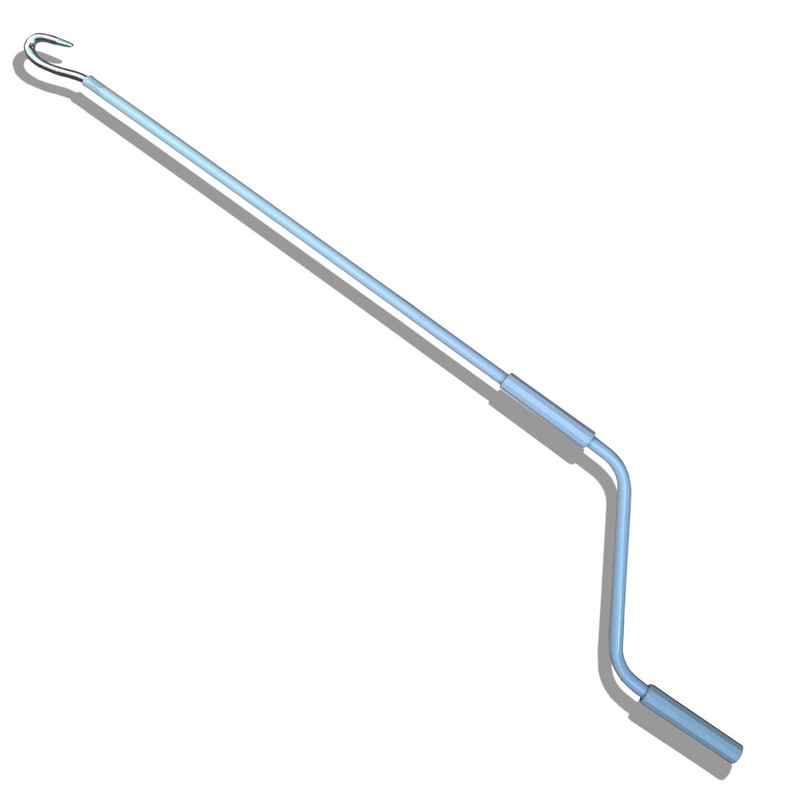 Awning Crank 80–160 cm, Butcher Hook, Grey