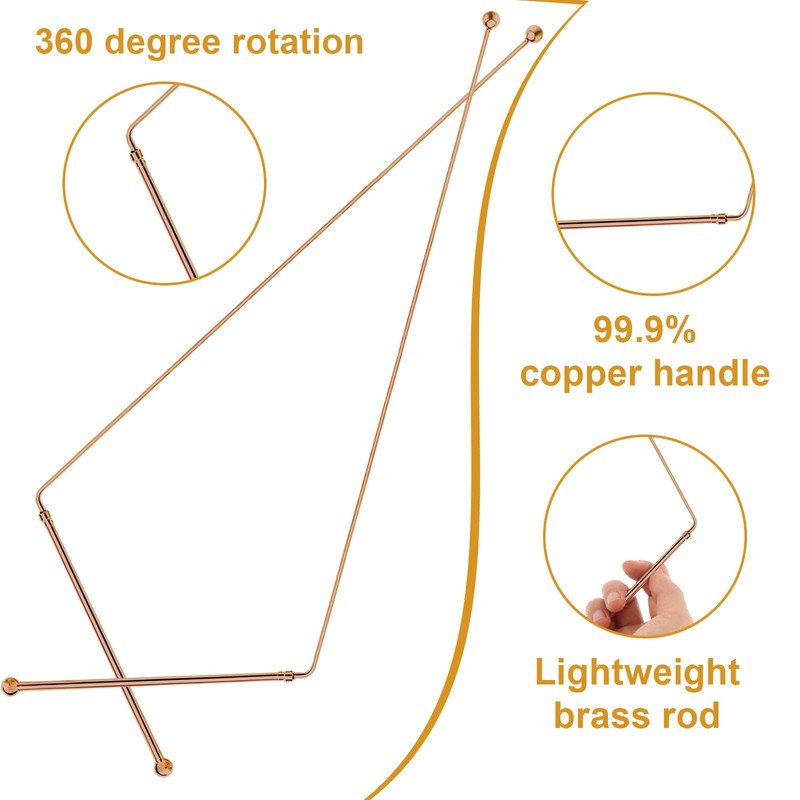 Pack of 2 Dowsing Rods, Energy Rods, Spiritual Probe Rod,