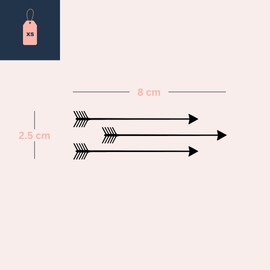 Fake Tattoo Arrow - Temporalis® | Temporary Tattoos for Adults - EU Certified Cosmetics, Vegan & Waterproof - Lasts 1 to 2 Weeks [Arrow Trio]