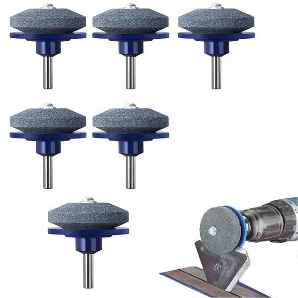 YQkangzhu 6 Pcs Lawnmower Blade Sharpener, Lawn Mower Dull Blade