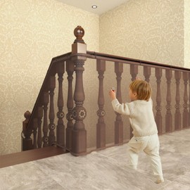 HHMIDS Red de Seguridad para Escaleras de Bebé, 4.5 m x 80 mm Barandilla de Seguridad para Bebés para Interiores y Exteriores, Protección de Escaleras de Seguridad para Niños, para Patios, Barandilla