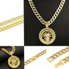 Leashelllinco Hip Hop Fake Gold Diamond Cuban Link Chain with