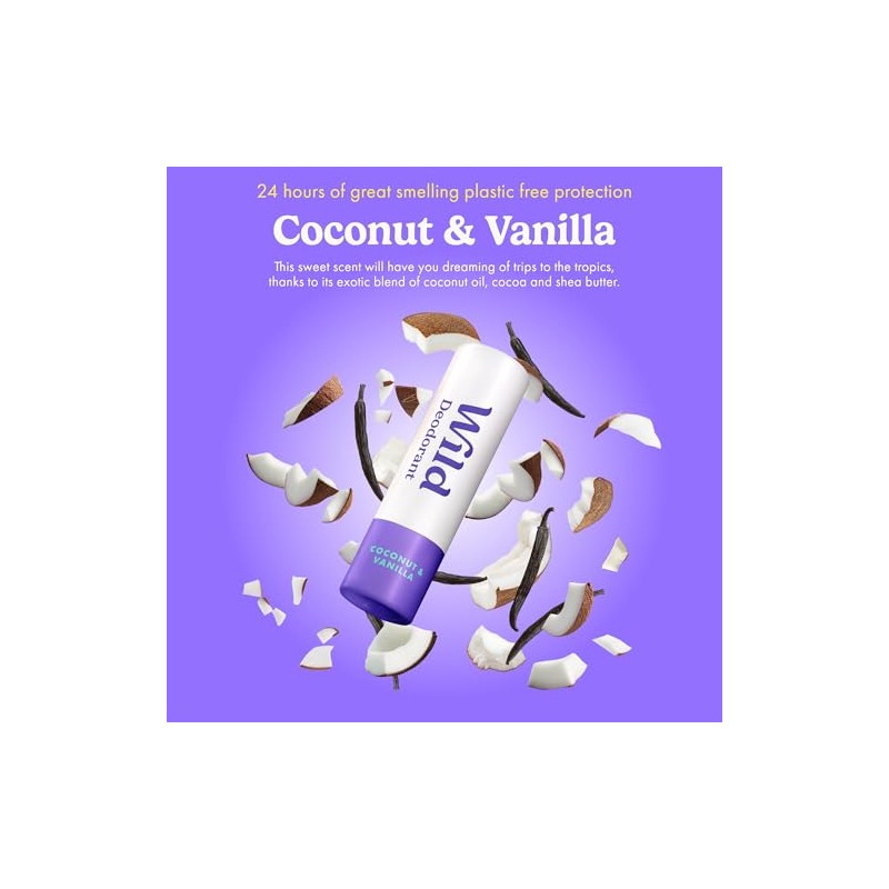 Wild Pack of 3 Mini Deodorants in Fresh Cotton &