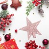 VEYLIN Christmas Tree Topper,20CM Gold Glittered Star Christmas Tree Topper