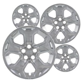 Fuel Rider Set of Four (4) 18 inches Chrome ABS Wheel Skins Impostors Wheel Covers Compatible with 2011-2014 Ford Edge Wheels- Auto Tire Replacement Cap Cover