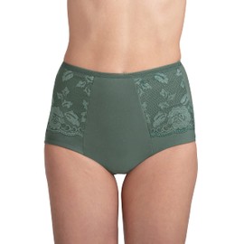 Miss Mary of Sweden Lovely Lace Panty Girdle Cotton - Firm Tummy Control Green