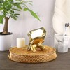 JUXYES Ceramic Soap Dish Holder Self Draining, Unique Waterfall Soap