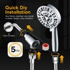 WCQQ High Pressure 10 Ways Handheld Shower Head Chrome Anti-Clog