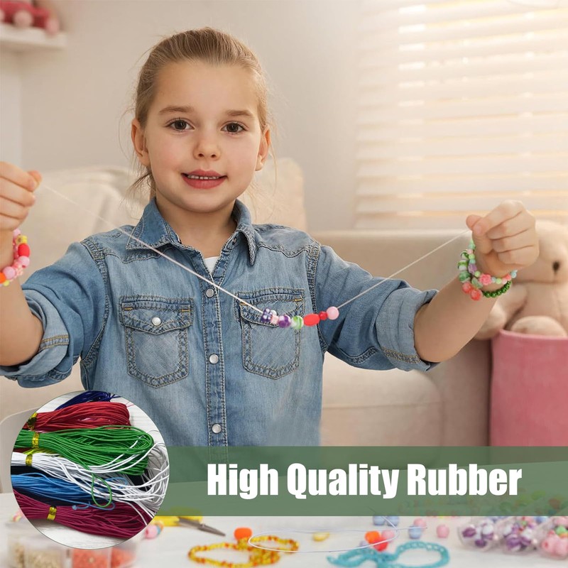 ZUYIST Elastic Band for Bracelets 0.8 mm x 10 m,