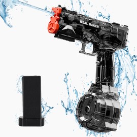 YTKIH Electric Water Gun for Adults&Kid,Transparent Automatic Squirt Guns High Powered IP67 Waterproof, Bodinator Classic Water Pistol Blaster Soaker for Summer
