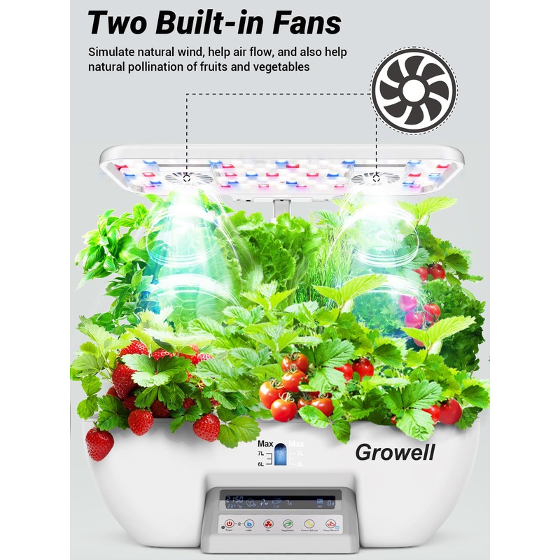 Hydroponics Growing System Kit, 17 Pods Herb Garden with 102