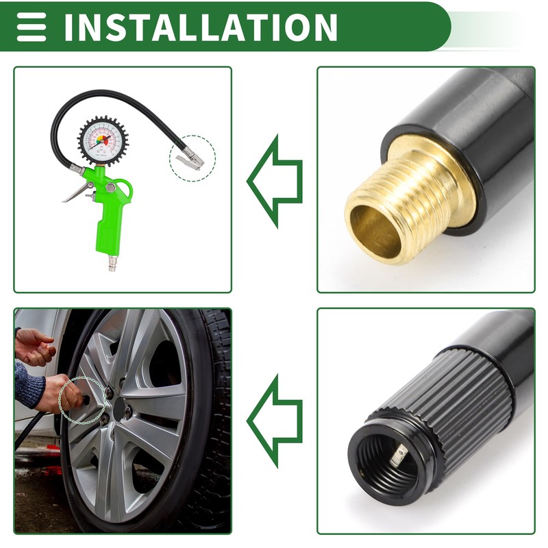 Motoforti Universal Tire Inflator Extension Tube Air Pump Extend Hose