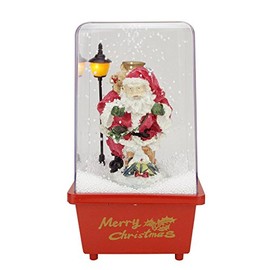 Northlight 11.5-Inch Musical Santa Claus Christmas Snow Globe Glittering Snow Dome