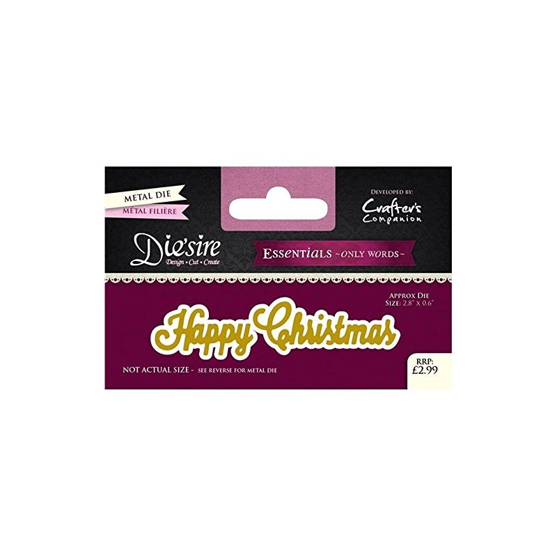 Crafter's Companion "Happy Christmas Diesire Essentials Only Words, Purple