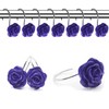 FINROS 12 PCS Home Fashion Decorative Anti Rust Shower Curtain