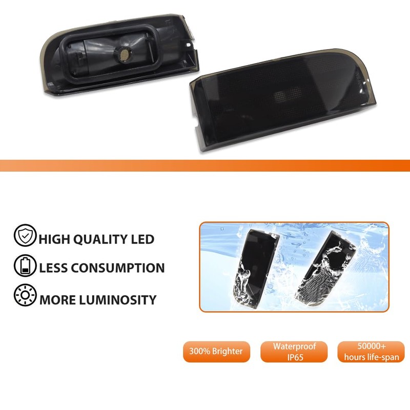 ADIIL Smoked Lens Tailgate Reverse Backup Lights Lamps For 2003-2012