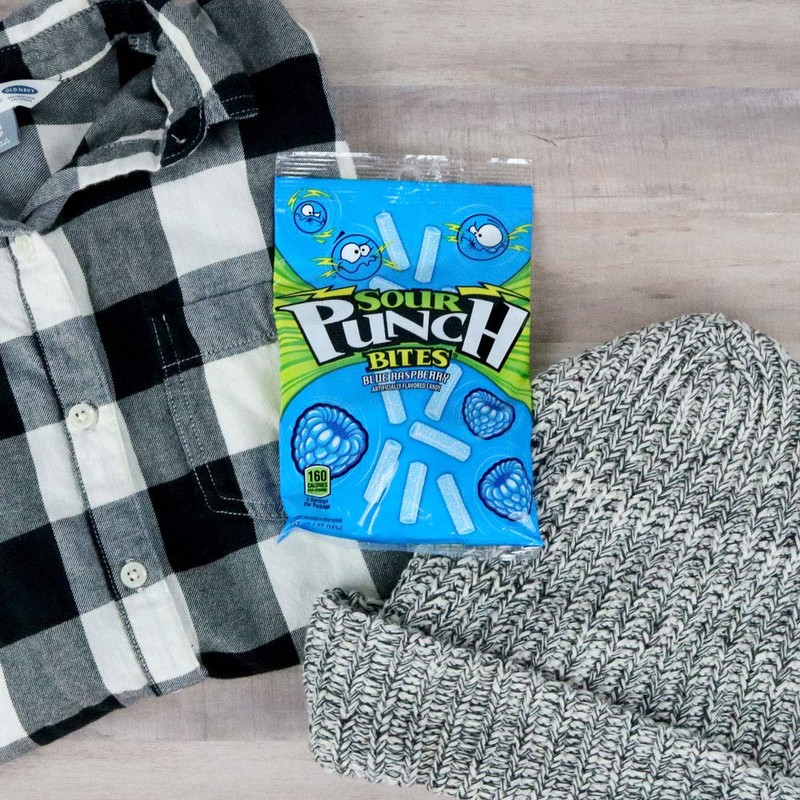 Sour Punch Bites, Sweet Chewy Candy, Blue Raspberry Flavored Sour