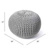 nuLOOM Ling Round Knit Ottoman Pouf