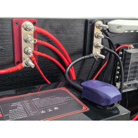 T Tocas 300A Bus Bar 48V Marine 12V Power Distribution Block with Cover 4X 5/16" (M8) Terminal Studs Positive & Ground Busbar for Automotive Car Boat