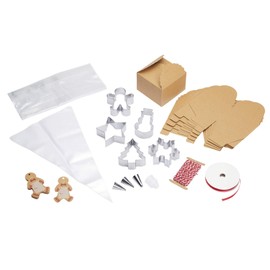 KitchenCraft Sweetly Does It Ultimate Christmas Cookie Cutter Set with Sweet, Gift, Piping Bags and Nozzles in Presentation Box, Stainless Steel