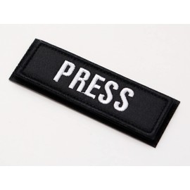 Patch PRESS (Press Agencies, Mass Media, Press) Velcro (Velcro/Velcro) Detachable Military Airsoft Embroidery Patch (Small)