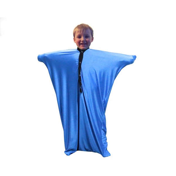 Sensory Sox Body Socks - for People with Autism, Anxiety - Deep Pressure Simulation Body Blanket Ideal for Dynamic Movements (Blue Colour) (Small 47 x 27 Inches)