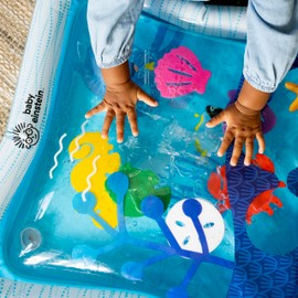 Baby Einstein, Opus's Ocean of Discovery - Water Mat, Play Mat with Water, Inflatable Sides, 6 Sea Animals Under the Surface, From Birth