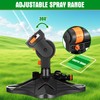 Reallnaive 2 Pcs Adjustable Oscillating Sprinkler 4 Way ABS Lawn