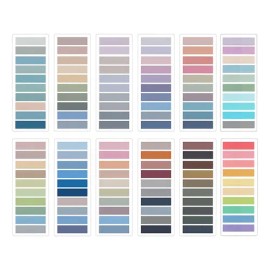 Notas Adhesivas Transparentes Fopnew para Índice con Regla y Protector  Pack de 2400 Hojas en 120 Colores                                             