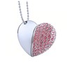 WooTeck 64GB Crystal Loving Heart Jewelry USB Flash Drive Pendrive