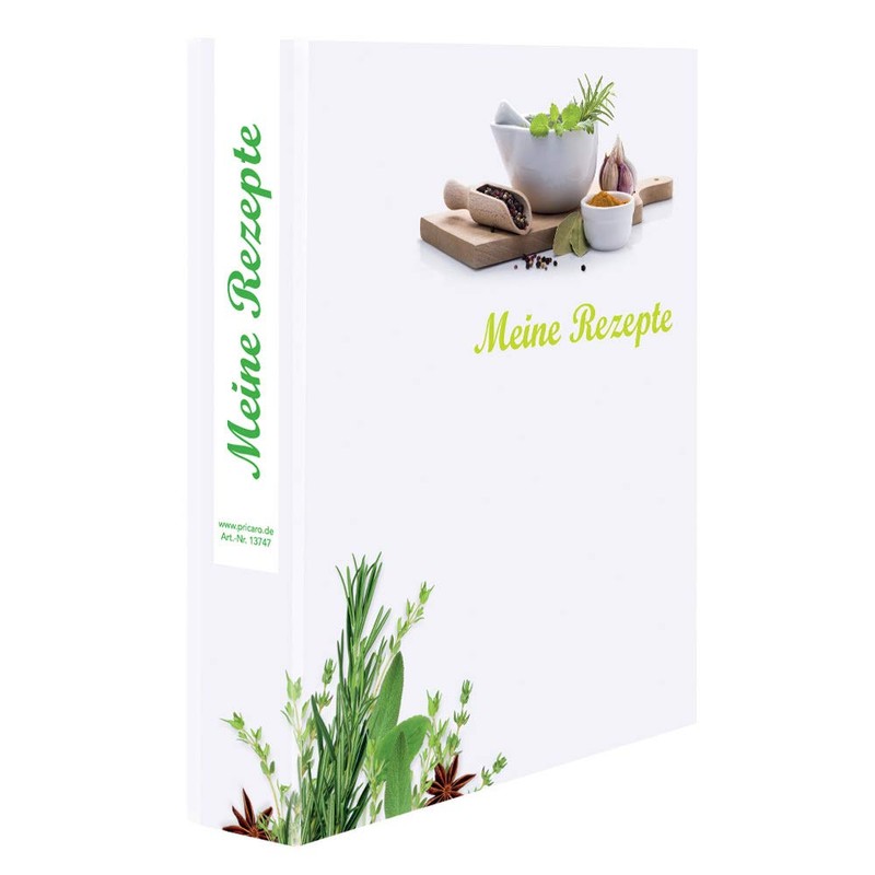 PRICARO Rezeptordner mit Rezeptblock Gewürze, A5