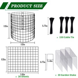 Adnee 10 Packs Wire Plant Protector from Animals - 12" H X 12" D Metal Mesh Plant Cage Covers - Sturdy Garden Bunny Barricades Chicken Wire Cloche for Plants Shrubs Vegetables Flowers