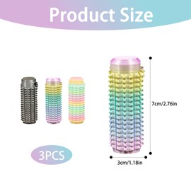 3Pcs Fidget Keychain, Mini Spiked Small Grip Keychain Fidget, 3D Printed Key Chain Fidget Toy Keychain, Pocket Pressure Worry Key Chain, for Relieving Anxiety and Positivity, A Novel Gift for Friends