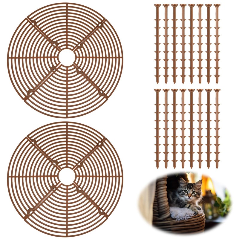 PEOVLVN 2 Pack Plant Pot Cover, 11.8inch Plant Pot Grid