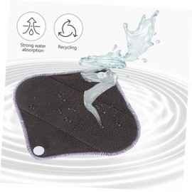 Mobestech 5pcs Bamboo Charcoal Reusable Washable Sanitary Pads Button Design for Comfortable Protection during Menstruation Panty Liners for Women Random Style