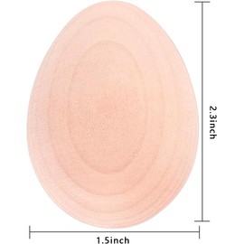 12 Pcs Easter Wooden Eggs Bulk, Smooth Unpainted Fake Wooden Eggs for DIY Crafts, Easter Basket Egg Hunt or Home Decor - 5.8x3.8 CM