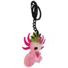 Llavero 3D PVC Ajolote Rosa Yul Glitter Accesorio BY MEXICO