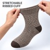 5-Pair Men's Thick Cotton Thermal Hiking Socks, Mid-Calf, US Size