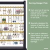 Poyilooo Earring Organizer Stand, Rustic Wood Earring Holder Rack, 5