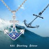 YueYuan Graduations Gifts Anchor Pendant Necklace for Men Women 925