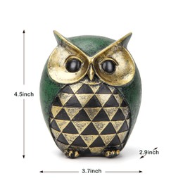 Leekung Owl Statue for Home Decor Accents,Owl Decor for Modern Bathroom Bookshelf Bedroom Mantle Living Room Home Office TV Stand Shelf Boho Decorations,Retro Decor Small Bird Items Gift for Women