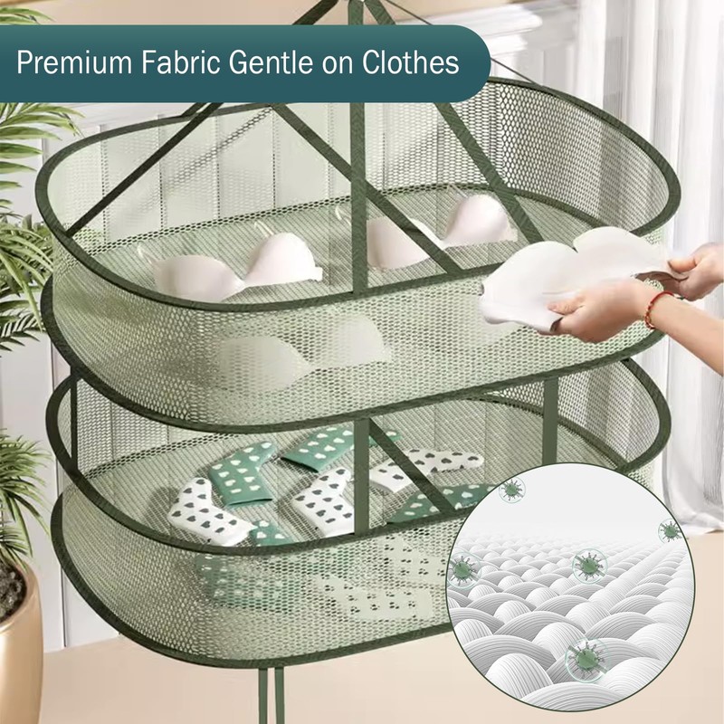 COVRA 2-Pack 23.6×15.7×3.5 Inches Single Layer, Double-Layer Foldable Mesh Drying