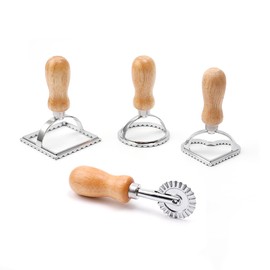 EUSKKEM Pasta Ravioli Stamp Maker Cutter,Pasta Cutter,Ravioli Cutter,Perfect for Easy and Precise Pasta Cutting and Ravioli Making (Set of 4)
