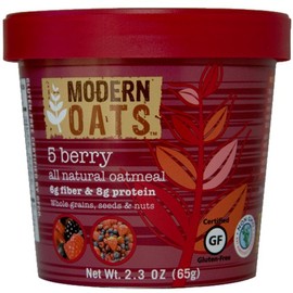 Modern Oats All Natural Oatmeal Cups, 5 Berry, 2.3 Ounce Cup (Pack of 6)