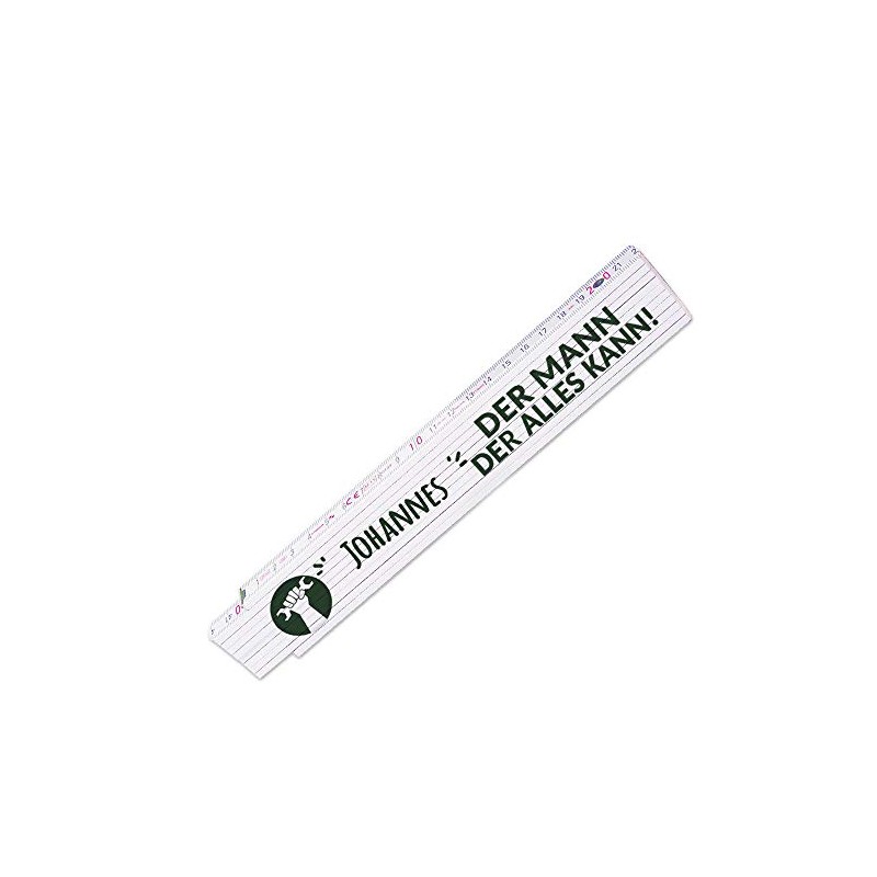 Ruler With Name and Motif, "Der Mann Der Alles Kann",